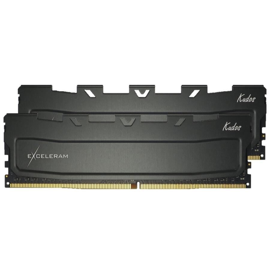 Memorie Exceleram Black Kudos, 16GB, DDR4, 3000MHz, CL16, 1.35v, Dual Channel Kit