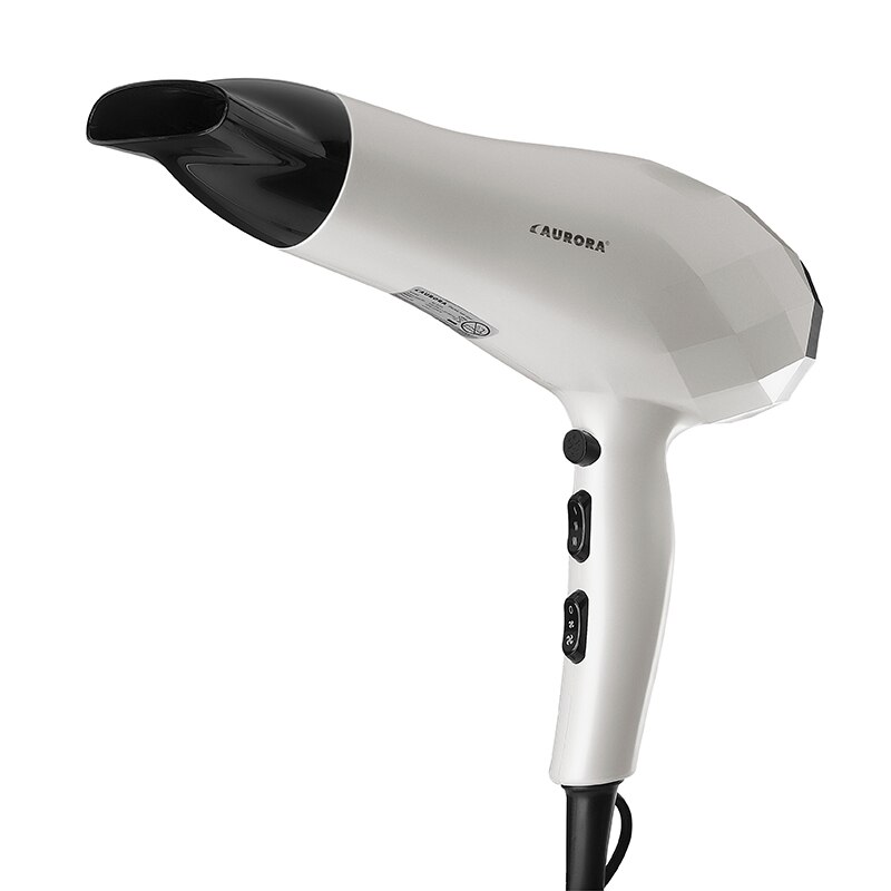 Uscator de par Aurora AU3533 , 2200 W, 2 viteze, 3 trepte temperatura, functie ionica, functie aer rece, concentrator, duza volum, filtru detasabil, alb