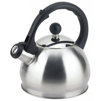 Ceainic din inox Aurora AU620 cu fluier, 2 l, Argintiu Ceainic din inox Aurora AU620 cu fluier, 2 l, Argintiu