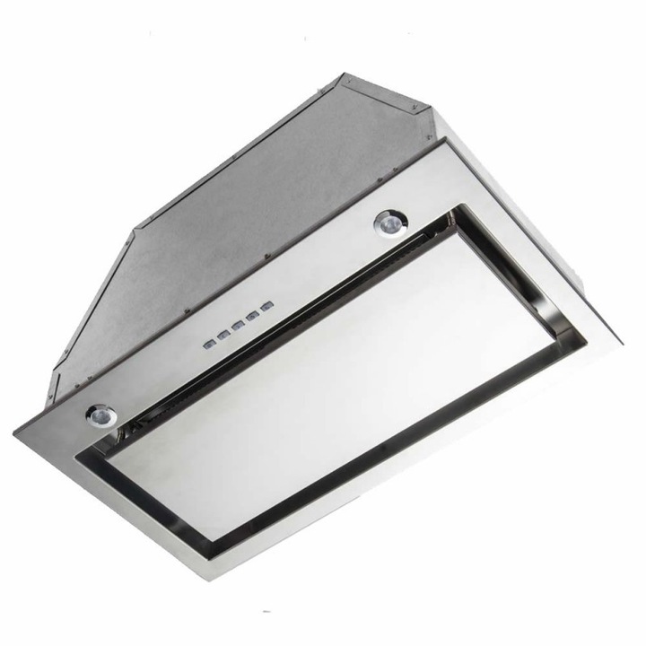 Hota incorporabila Smart Fix EOS 52 cm, putere de absortie 710 mc/h, 1 motor, 4 trepte de viteza, Inox