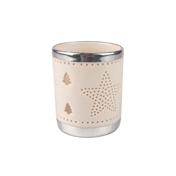 Suport ceramic pentru lumanare - stea, 8 cm Suport ceramic pentru lumanare - stea, 8 cm