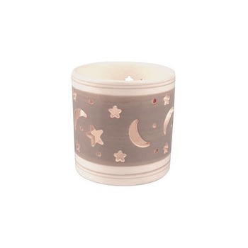 Suport ceramic pentru lumanare - luna si stele, 7.8 cm Suport ceramic pentru lumanare - luna si stele, 7.8 cm