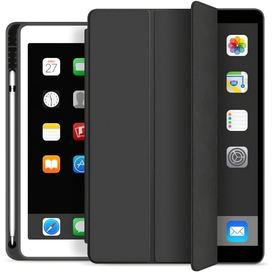 Husa Tech-Protect Smartcase Pen compatibila cu iPad 10.2 inch (2019/2020/2021) Black