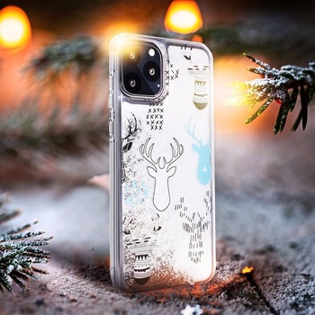 Husa Xiaomi Redmi 7A, Reni si Zapada, Craciun, Christmas Winter, Lichid cu Sclipici Husa Xiaomi Redmi 7A, Reni si Zapada, Craciun, Christmas Winter, Lichid cu Sclipici