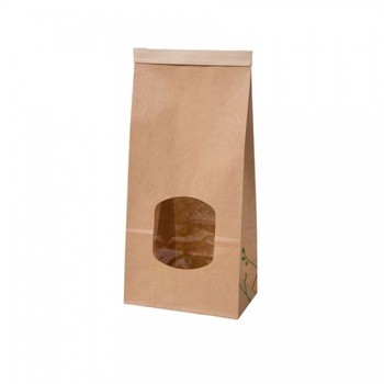 Pungi biodegradabile M cu inchidere, hartie cu fereastra si captuseala din PLA, 72x115x246 mm, set 400 buc Pungi biodegradabile M cu inchidere, hartie cu fereastra si captuseala din PLA, 72x115x246 mm, set 400 buc