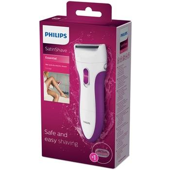 Aparat de ras pentru femei, PHILIPS HP6341/02 SatinShave - utilizare in mediu umed/uscat, alimentare baterii Aparat de ras pentru femei, PHILIPS HP6341/02 SatinShave - utilizare in mediu umed/uscat, alimentare baterii