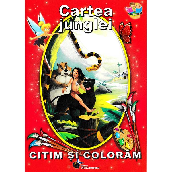 Cartea junglei - Citim si coloram