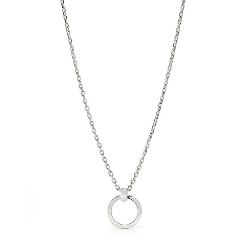 Colier Fossil Charms JF00517040, Argintiu