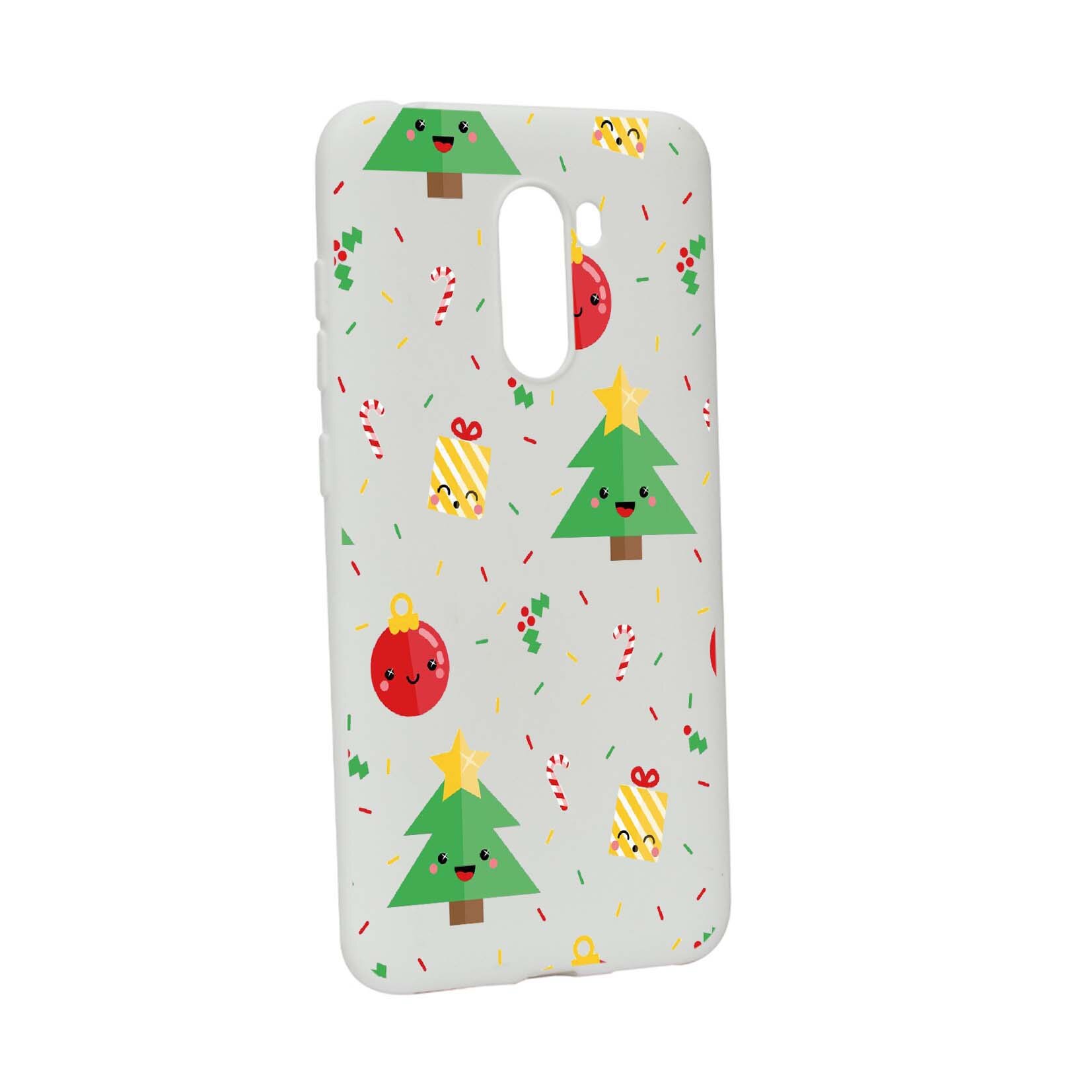 Husa de protectie Craciun, Christmas pentru Xiaomi PocoPhone F1, rezistenta la uzura, anti-alunecare, din silicon Premium, W309