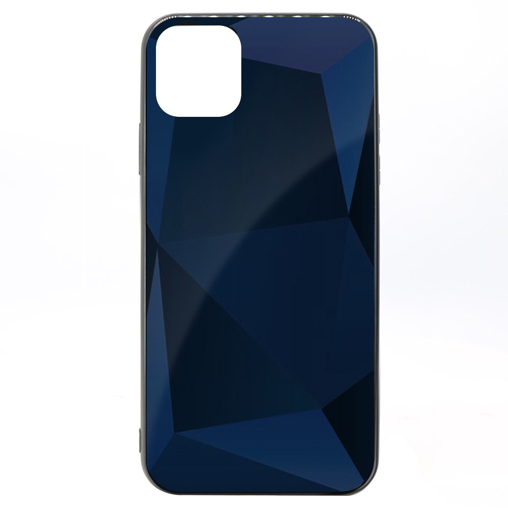 Carcasa Meleovo Glass Diamond pentru iPhone 11 Pro, spate de sticla, Dark Gray