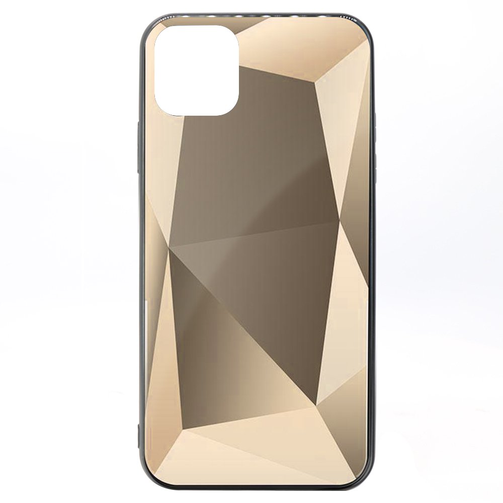Carcasa Meleovo Glass Diamond pentru iPhone 11, spate de sticla, Gray