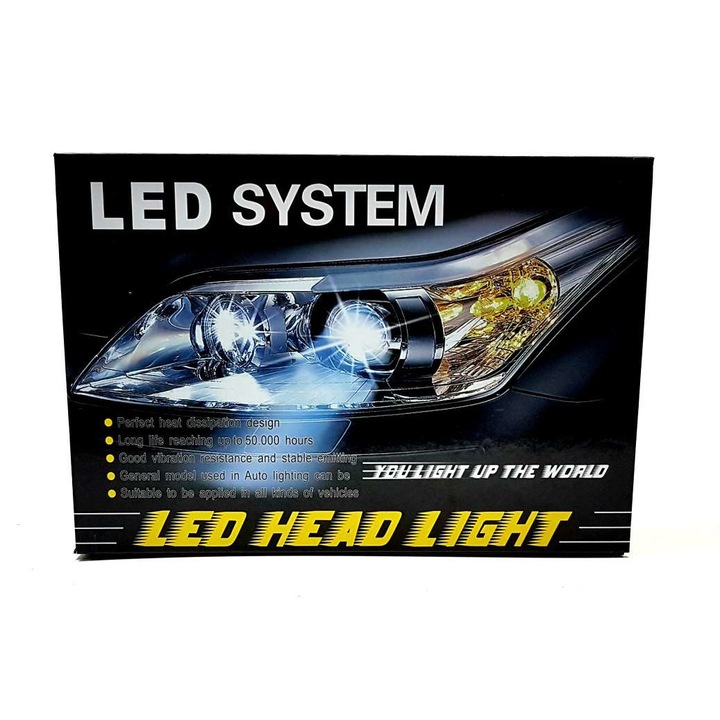 Set 2 becuri far H1 X1 cu ventilator, 2 x 55W, 4000lm, 9V-32V