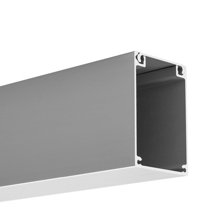Profil aluminiu Klus, model BOX, argintiu anodizat pentru banda led, 1m
