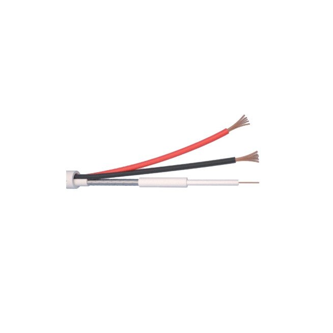 Cablu Microcoaxial + alimentare 2x0.5, Cupru 100%, 100m