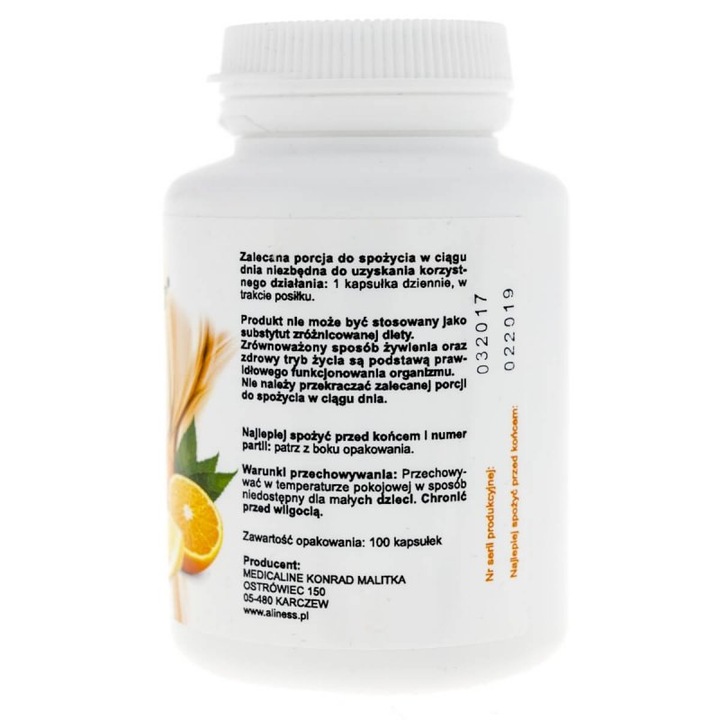 Хранителна добавка Aliness Витамин С 1000 mg Plus - 100 капсули