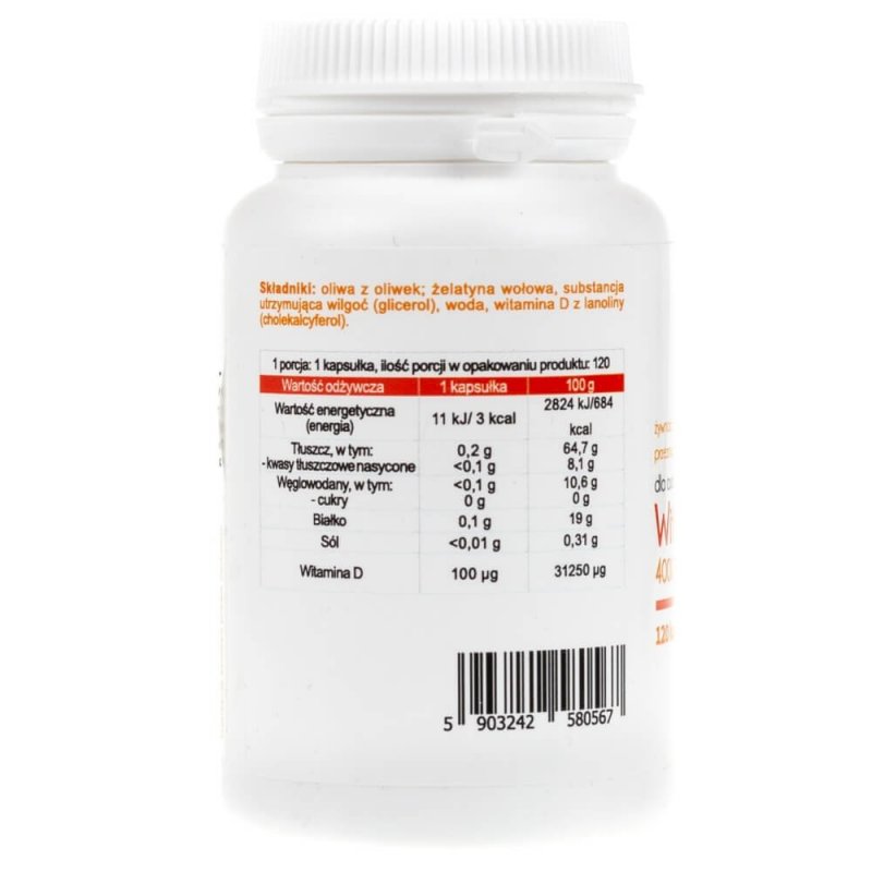 Supliment alimentar Aliness Vitamina D3 FORTE 4000 UI - 120 capsule