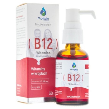 Supliment alimentar Vitamina B12 Avitale 200 ug in picaturi - 30 ml Supliment alimentar Vitamina B12 Avitale 200 ug in picaturi - 30 ml