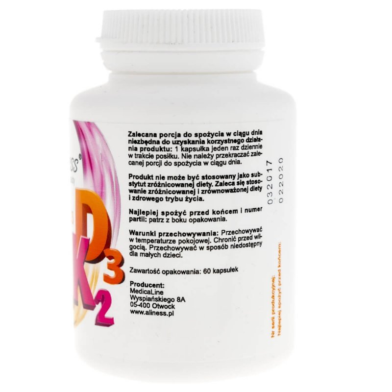 Supliment alimentar Abilita Vitamina K2 MK-7 100 pg cu Natto + D3 - 60 capsule