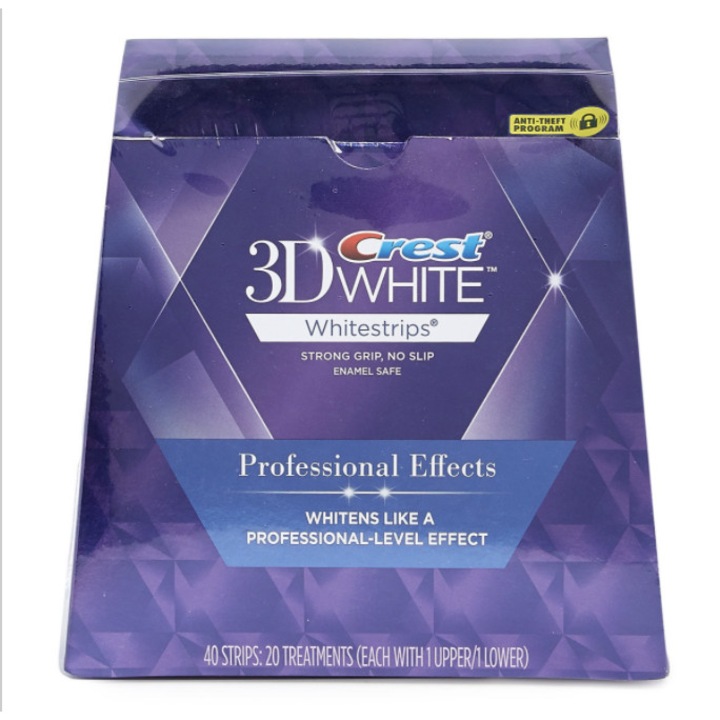 Комплект от 40 лепенки Crest 3D White Professional Effects, Професионален комплект за избелване на зъби, 20 дни лечение - 20 пликчета