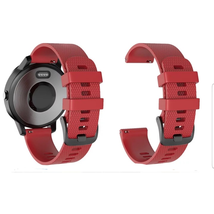 Силиконова каишка Smart Pulse за Garmin Forerunner 245/645/245M, Vivoactive 3, Samsung galaxy watch 42mm, Suunto 3 fitness, червенa