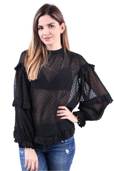 Bluza dama Dotella Black, Negru, Vila, Marimea L 40 EU Bluza dama Dotella Black, Negru, Vila, Marimea L 40 EU