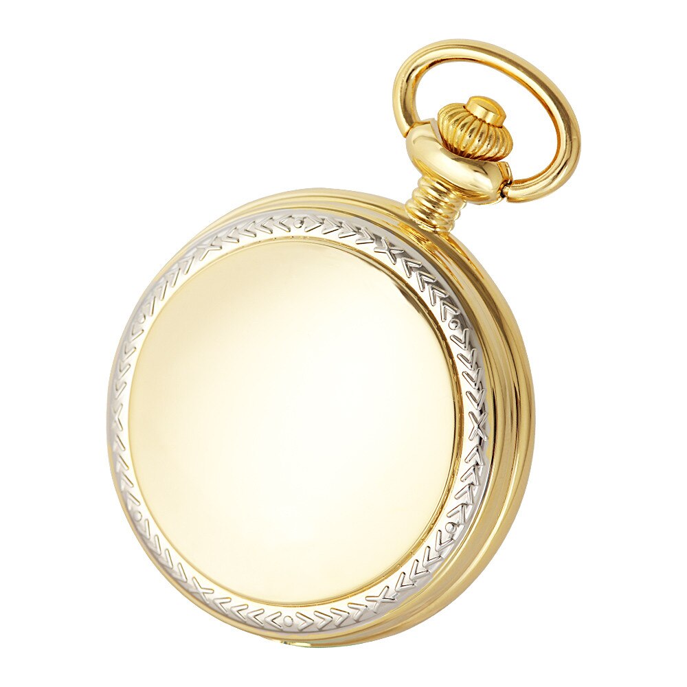 Ceas de buzunar ASTRON, mecanism quartz, bicolor, cifre romane