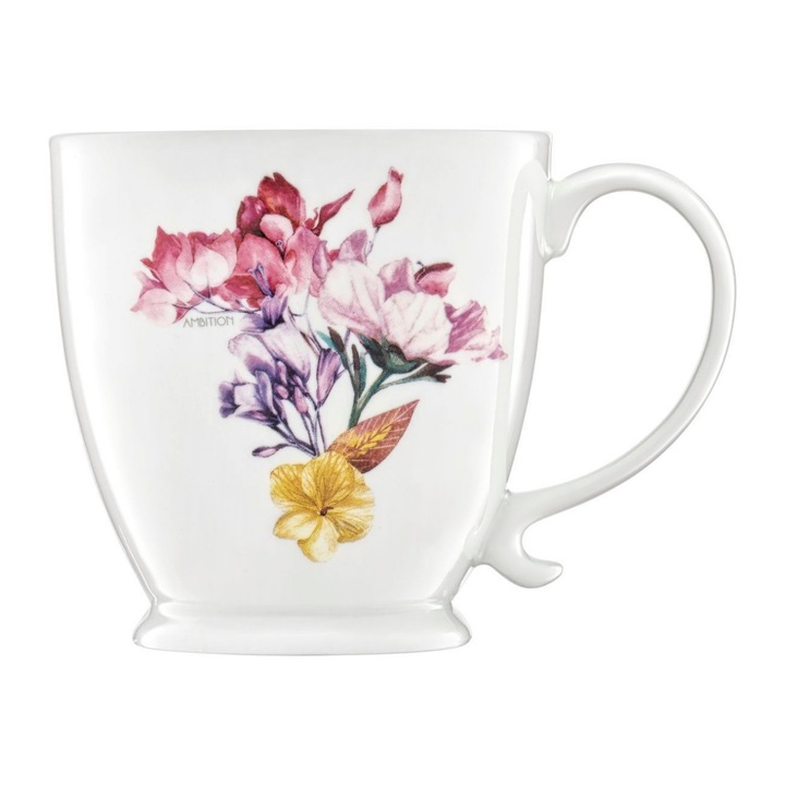 Cana portelan Ambition, cu talpa 480 ml, model 3, Garden