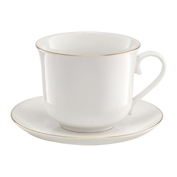Ceasca cu farfurie 450ml Aura Gold Ceasca cu farfurie 450ml Aura Gold