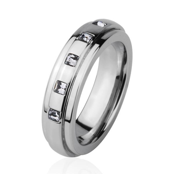 Inel otel inox cu zirconii 7249