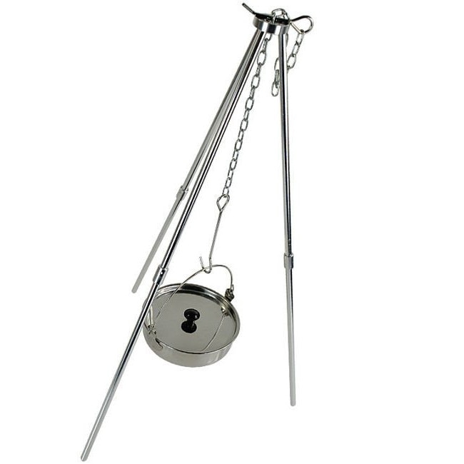 Set suport pentru gratar, MIL-TEC, Aluminiu, Gri