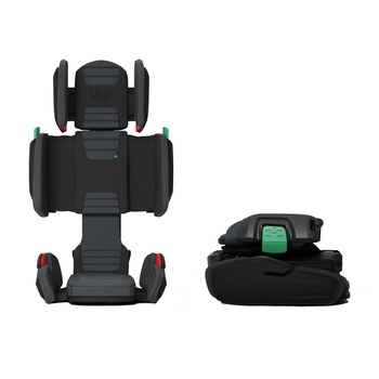 Scaun auto inaltator pentru copii Hifold the fit and fold Booster, Gri/Negru, 3.5 - 12 ani Scaun auto inaltator pentru copii Hifold the fit and fold Booster, Gri/Negru, 3.5 - 12 ani