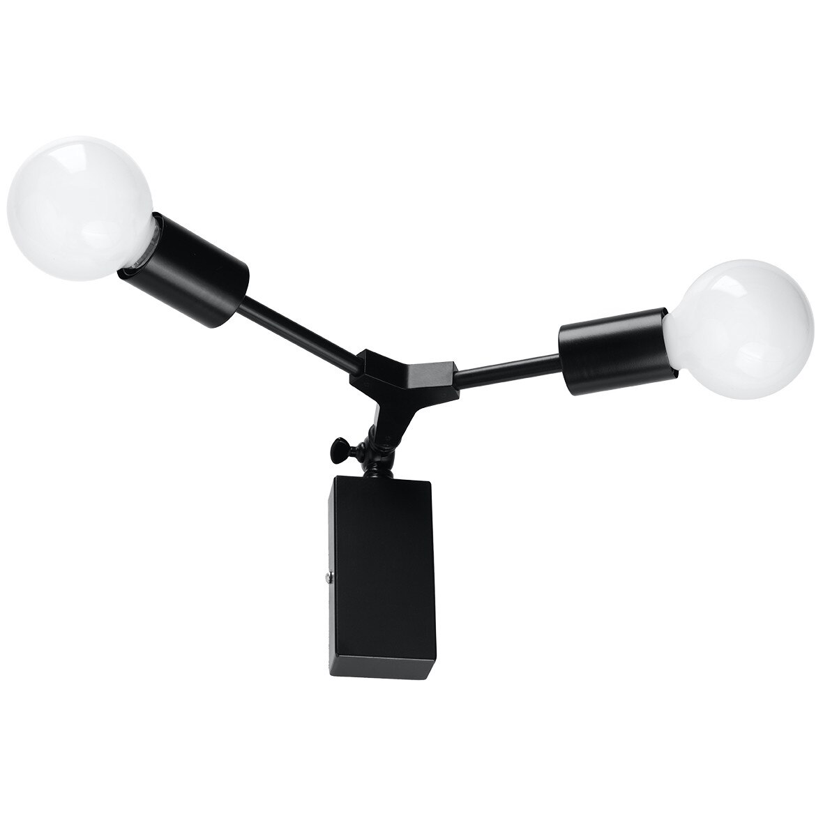 Aplica Sollux Lighting Plato E27, 60W, Loft Design, Negru