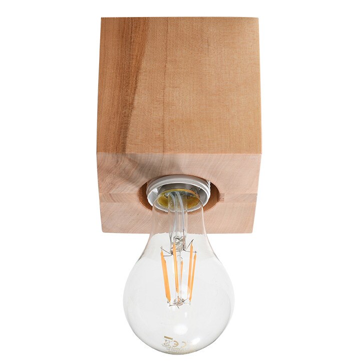 Plafoniera Sollux Lighting Abel E27, 60W, Modern Design, Lemn
