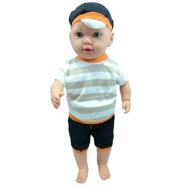 Papusa baietel 60 cm pentru copii 3+ ani NN 050851P, Multicolor
