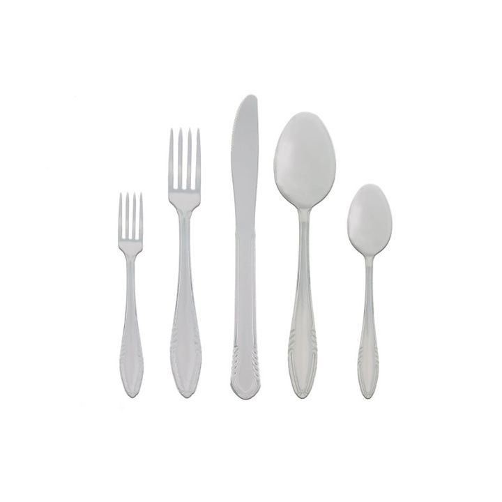 Set tacamuri inox, 30 piese, 6 persoane, Anna