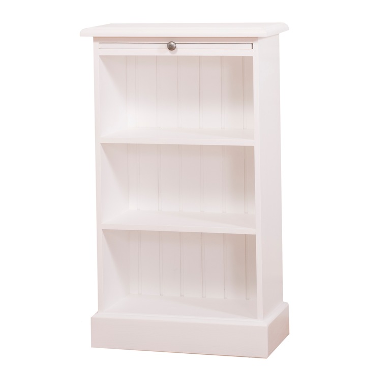 Etajera Szel-Mob cu 3 rafturi, culoare alb, vopsit, 100% lemn masiv