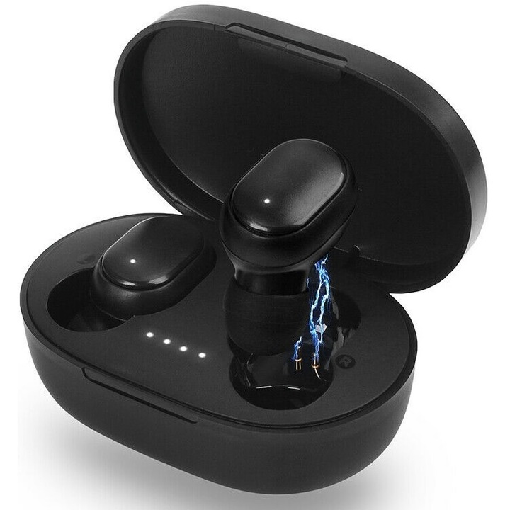 Vezeték nélküli fejhallgató i12 TWS A6s tws Bluetooth 5.0 érintőképernyős HD mikrofonnal, fekete