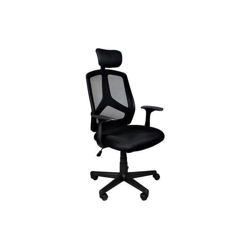 Scaun De Birou Ergonomic Malatec, Cu Tetiera Si Support Lombar, Negru