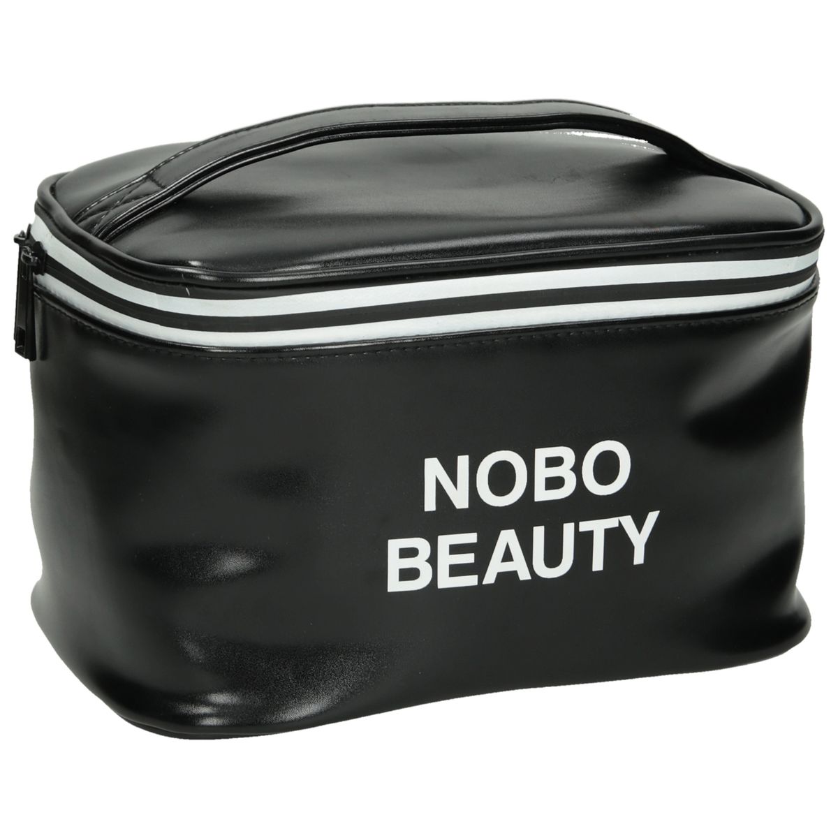 Geanta pentru cosmetice, Nobo, Negru/Alb