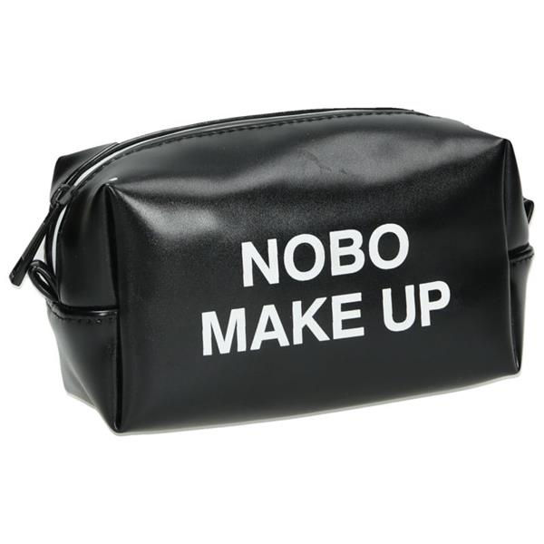 Geanta cosmetice din piele ecologica, Nobo, Negru, 15x11,5x7,5