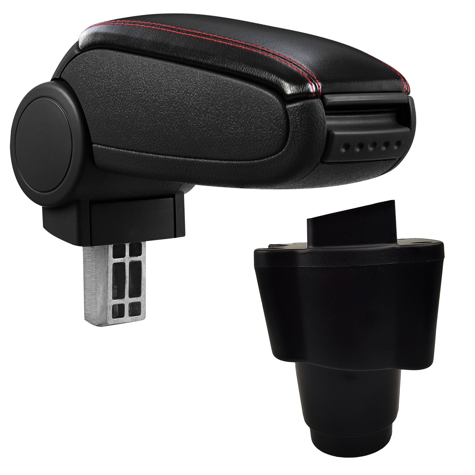 Cotiera Dacia Sandero 2 II Facelift (2017-2020) marca aVr- negru piele ecologica cu cusatura rosie