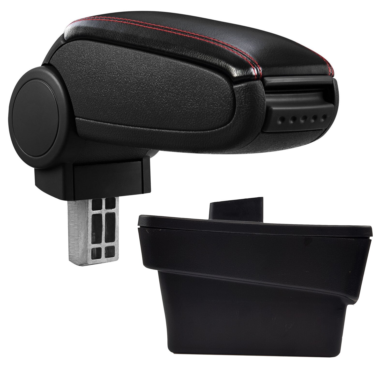 Cotiera Skoda Octavia 3 III (11.2012-) marca aVr - negru piele ecologica cu cusatura rosie