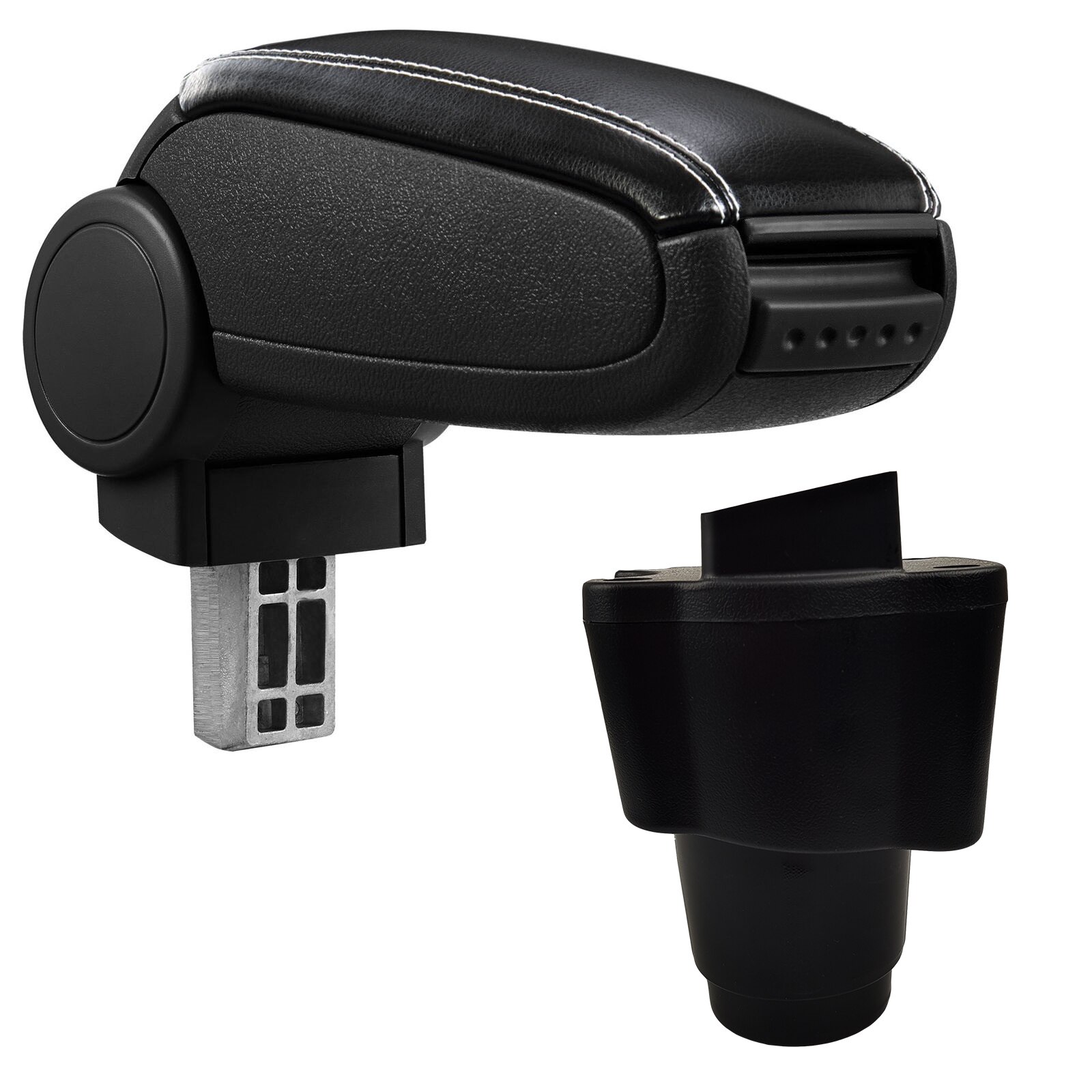 Cotiera aVr Dacia Sandero 2 II Facelift (2017-2020) - negru piele ecologica cu cusatura alba