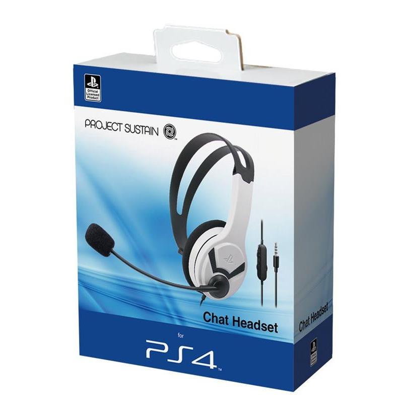 Casti Official Licensed Ps4 Wired Chat Headset White eMAG.ro