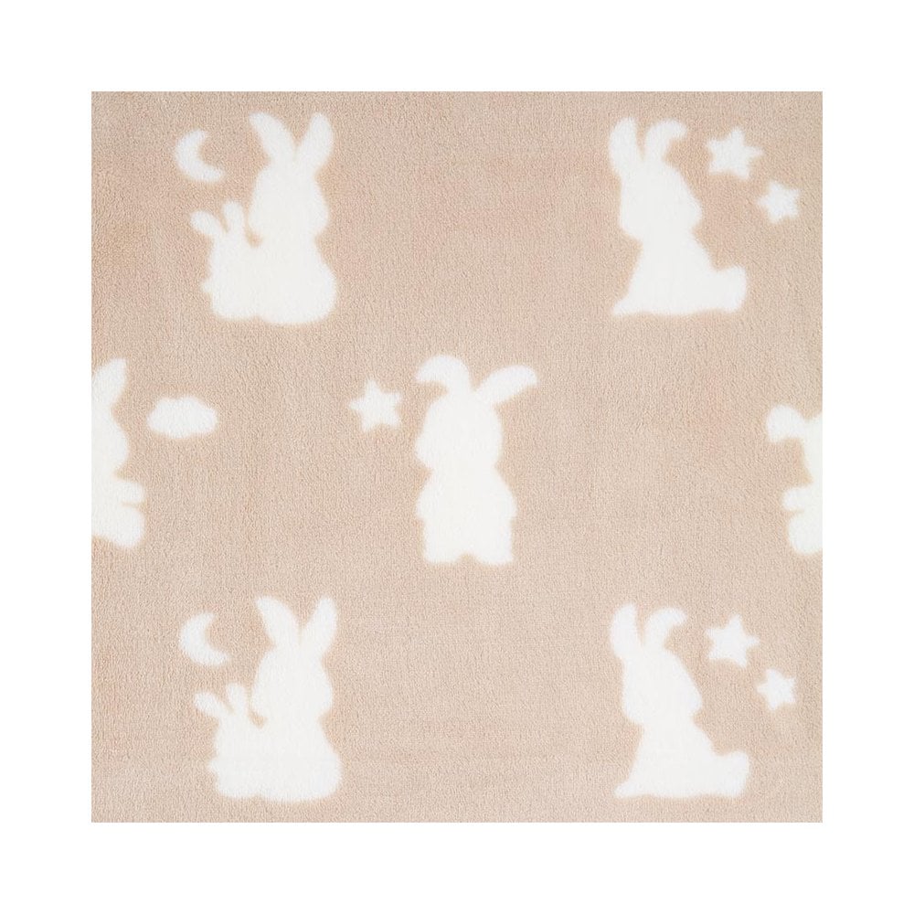 Paturica bebe, Mayoral, Bej cu imprimeu iepurasi, 100 cm x 80 cm