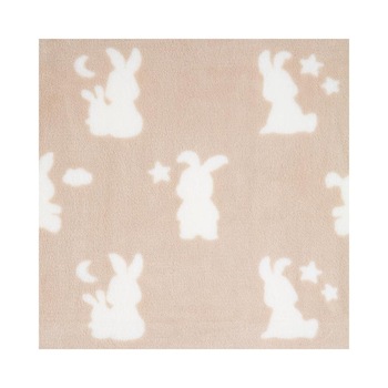 Paturica bebe, Mayoral, Bej cu imprimeu iepurasi, 100 cm x 80 cm Paturica bebe, Mayoral, Bej cu imprimeu iepurasi, 100 cm x 80 cm