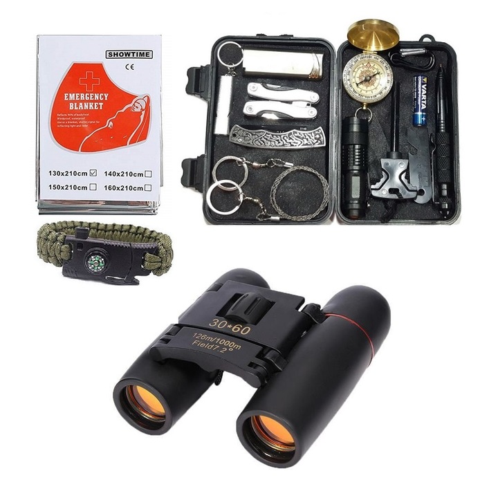 Kit de supravietuire multifunctional 16 in 1