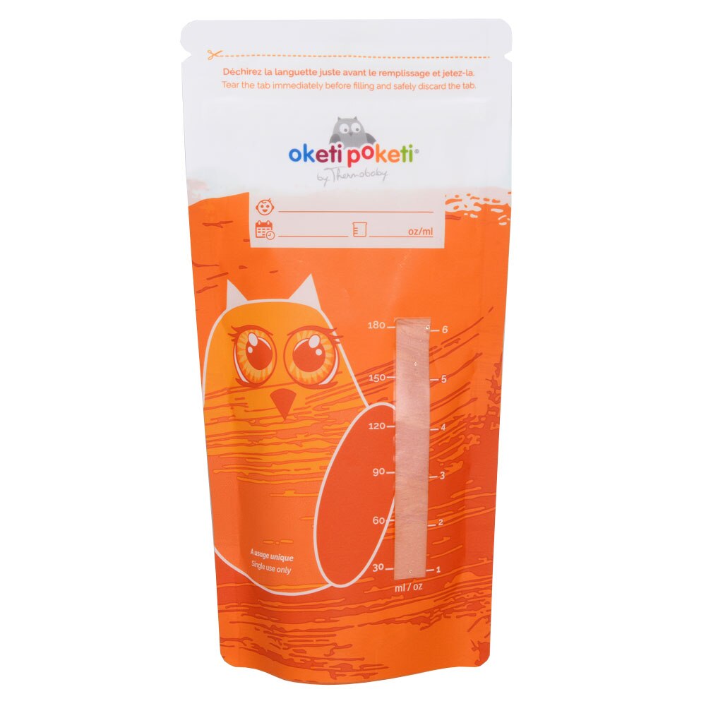 Set 25 pungi stocare Oketi Poketi pentru lapte matern