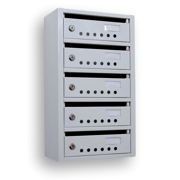 Cutie postala colectiva Modul 5 gri ( 300x150x520 mm )