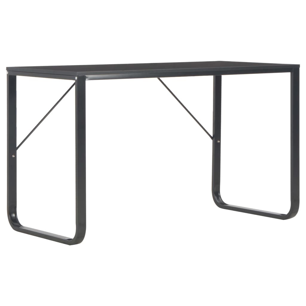 Birou de calculator, vidaXL, Negru, Pal si metal, 120 x 60 x 73 cm